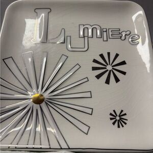 Lumiere Decorative Plate with Black and Gold Design